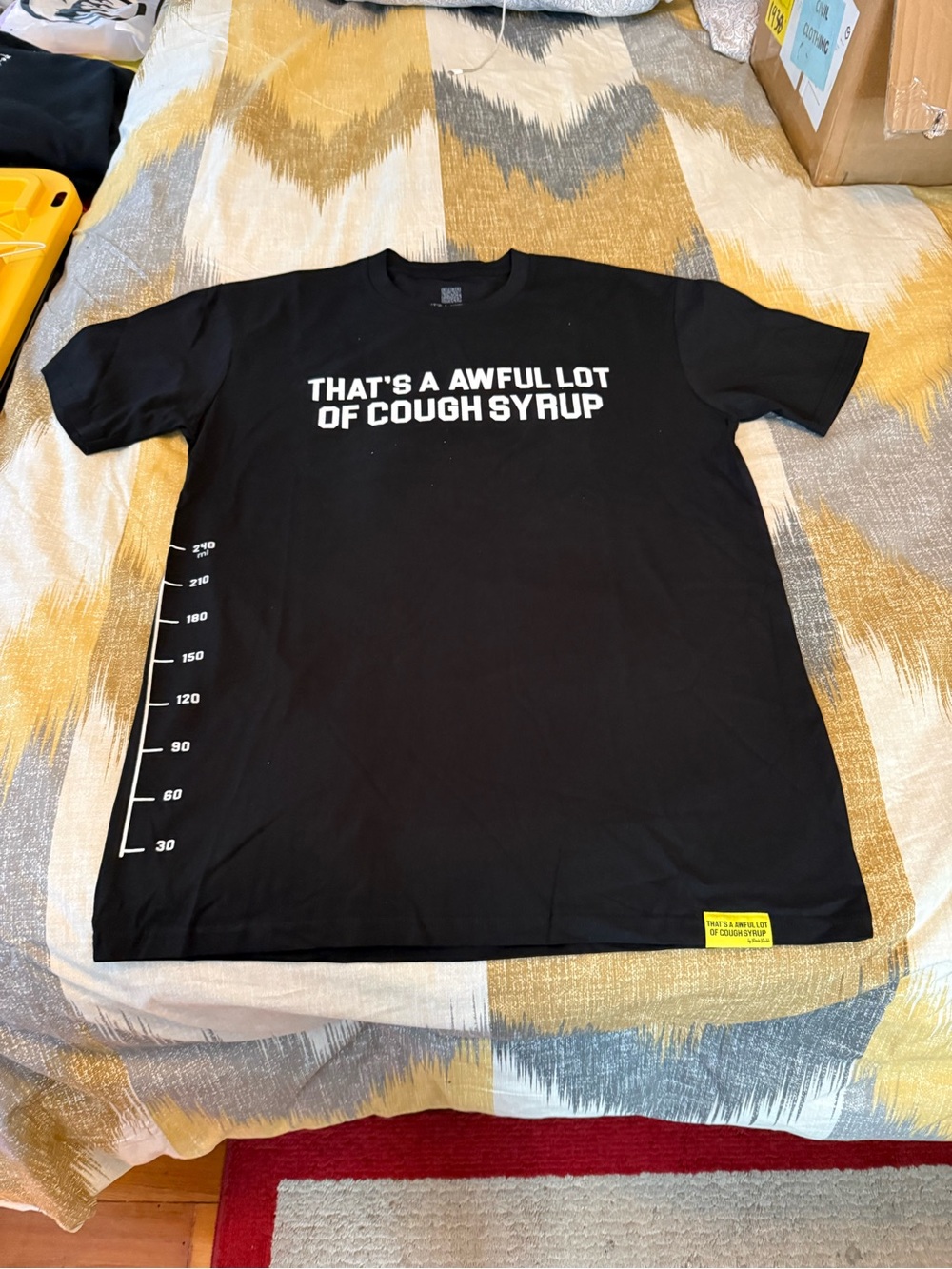 ALOC Mens Black "That's A Awful Lot Of Cough Syrup" Size XL